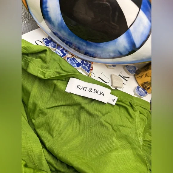 🆕 RAT & BOA 🧿 NWOT Octavia Long Sleeve Column Maxi Dress, Green - Sz XL US 10 - Picture 16 of 16